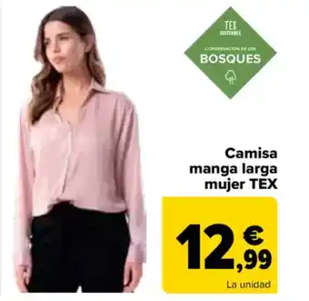 Carrefour TEX Camisa manga larga mujer oferta