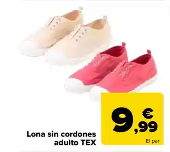 Carrefour TEX Lona sin cordones adulto oferta