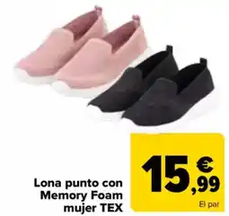 Carrefour TEX Lona punto con Memory Foam mujer oferta