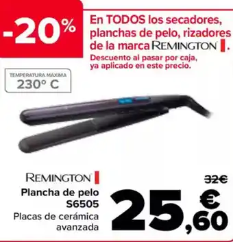 Carrefour REMINGTON Plancha de pelo S6505 oferta