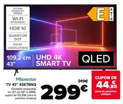 Carrefour HISENSE TV 43” 43E79NQ oferta