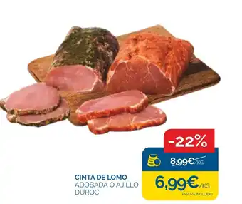 Cash Ecofamilia Cinta de lomo adobada o ajillo duroc oferta