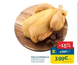 Cash Ecofamilia Pollo amarillo certificado por entero oferta