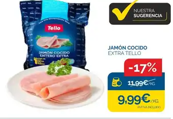 Cash Ecofamilia TELLO Jamón cocido entero extra oferta