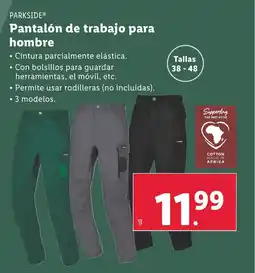 Lidl PARKSIDE® Pantalón de trabajo para hombre oferta