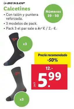 Lidl DUNLOP Calcetines oferta