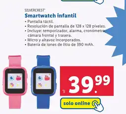 Lidl SILVERCREST® Smartwatch infantil oferta