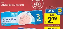 Lidl NIXE Atún claro al natural oferta