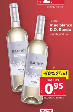 Lidl HACHON Vino blanco D.O. Rueda oferta