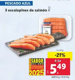 Lidl 5 escalopines de salmón oferta