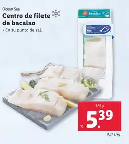 Lidl OCEAN SEA Centro de filete de bacalao oferta