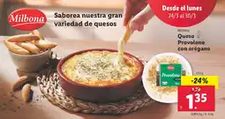 Lidl MILBONA Queso Provolone con orégano oferta