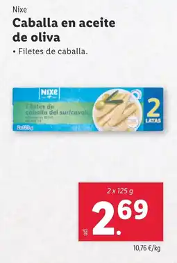 Lidl NIXE Caballa en aceite de oliva oferta