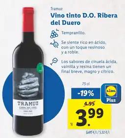 Lidl Vino tinto D.O. Ribera del Duero oferta