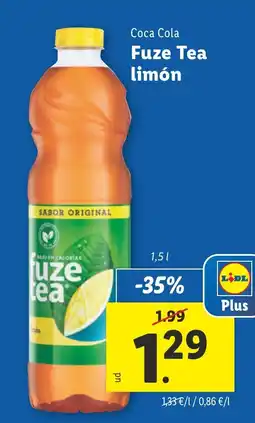 Lidl COCA COLA Fuze Tea limón oferta