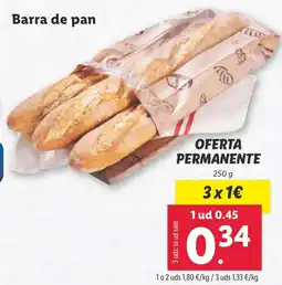 Lidl Barra de pan oferta