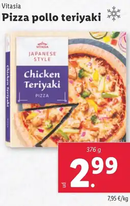 Lidl VITASIA Pizza pollo teriyaki oferta