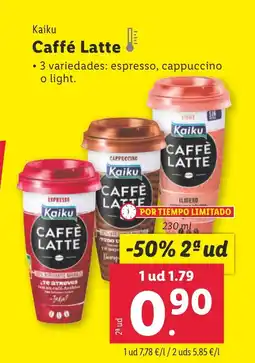 Lidl KAIKU Caffé Latte oferta