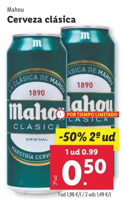 Lidl MAHOU Cerveza clásica oferta