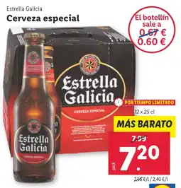 Lidl ESTRELLA GALICIA Cerveza especial oferta