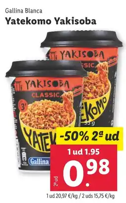 Lidl GALLINA BLANCA Yatekomo Yakisoba oferta