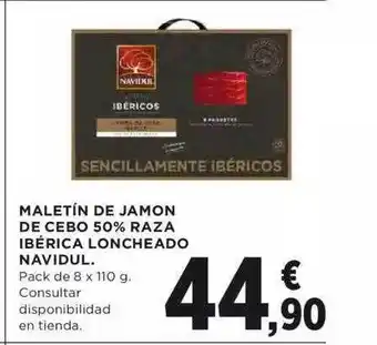 Fotoprix Maletín De Jamon De Cebo 50% Raza Ibérica Loncheado Navidul Pack de 8 x 110g oferta