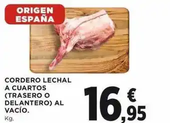 Cordero Lechal A Cuartos (trasero O Delantero) Al Vacío