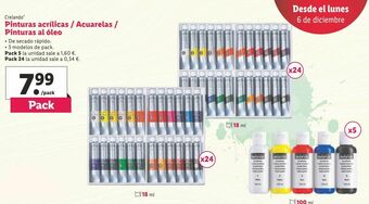 Lidl Pintura acrílica crelando oferta