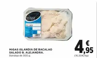 Fotoprix Migas Islandia De Bacalao Salado B. Alejandra Bandeja de 300g oferta
