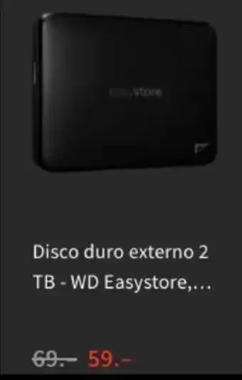 MediaMarkt Disco Duro Externo 2 TB-WD Easystore oferta