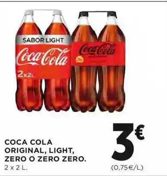 Fotoprix Coca Cola Original, Ligt, Zero O Zero Zero 2 x 2 L oferta
