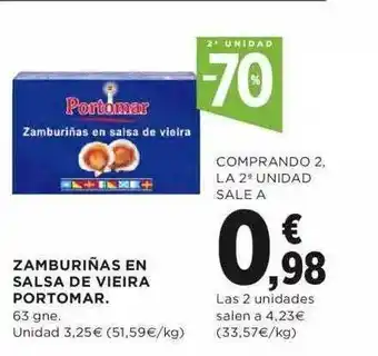 Fotoprix Portomar Zamburiñas En Salsa De Vieira 63gne oferta