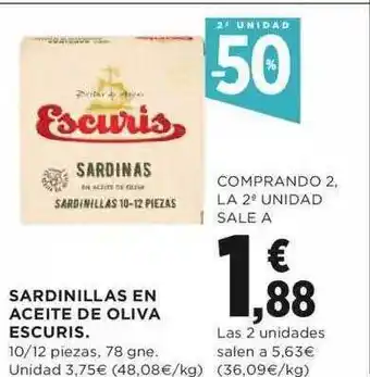 Escuris Sardinillas En Aceite De Oliva 78gne.