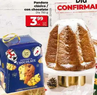 Dia Pandoro Clásico/ Con Chocolate Dia 750 g oferta