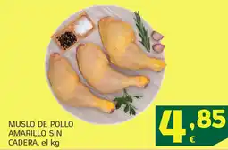 HiperDino Muslo de pollo amarillo sin cadera oferta