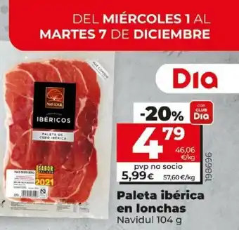 Dia Paleta Ibérica En Lonchas Navidul 104 g oferta