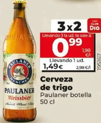 Dia Cerveza de Trigo Paulaner Botella 50 cl oferta
