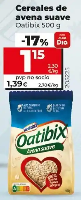 Dia Cereales de Avena Suave Oatibix 500 g oferta