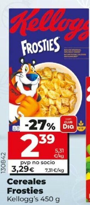 Dia Cereales Frosties Kellogg's 450 g oferta