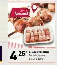 Coviran Producto nacional 4 25€ la gran despensa dátil con bacon bandeja 300 g oferta