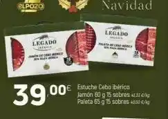 Coviran Elpo20 legado legado 39,00 00€ estuche cabo birica jamon 60 g 15 sobres dels paleta 65 g 15 sabres 40000 oferta