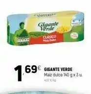 Maíz dulce gigante verde