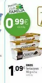 Coviran Precio club familia 0.99€ oikos yoikos 1.09 oikos 09 € tentaciones ti0gx2 u oferta