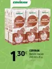 Coviran Coviran sato bando crocolate batido chocolat coviran 30€ satido cacao 130 200 ml x6u oferta