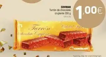 Coviran Coviran turrón de chocolate crujiente 2009 1.00€ clickad koti turrón docelato crujienos ccoviran oferta