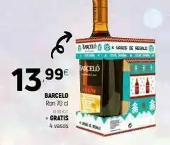 Coviran Breto sard barcelo 13.99€ 1 id barcelo ron 70 cl gratis 4 vasos oferta