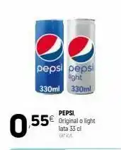 Coviran Pepsi pepsi light 330ml 330ml pepsi 0 55€ original o light lata 33 cl oferta