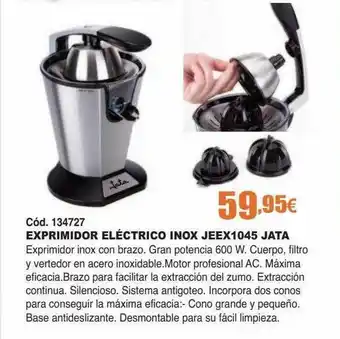 Ferrcash Exprimidor Eléctrico Inox Jeex1045 Jata oferta
