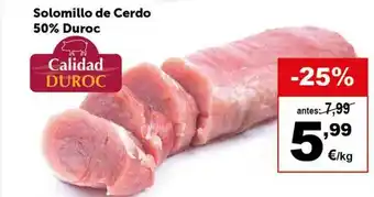 Masymas Solomillo De Cerdo 50% Duroc oferta