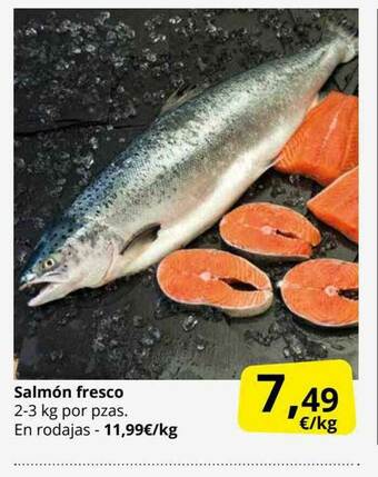 Supermercados MAS Salmón Fresco oferta